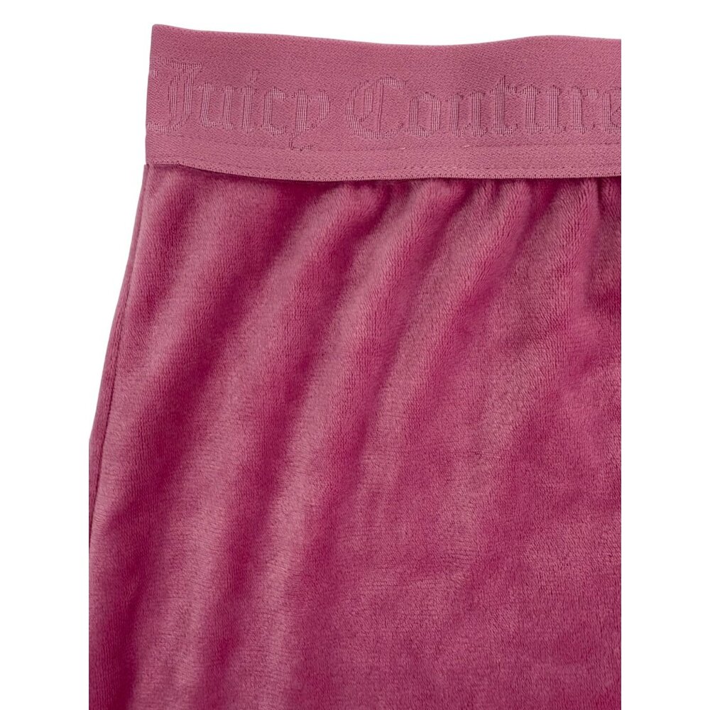 Juicy Couture Rhinestone Logo Pink Velour Lounge Shorts XL Y2K Revive - Picture 5 of 13